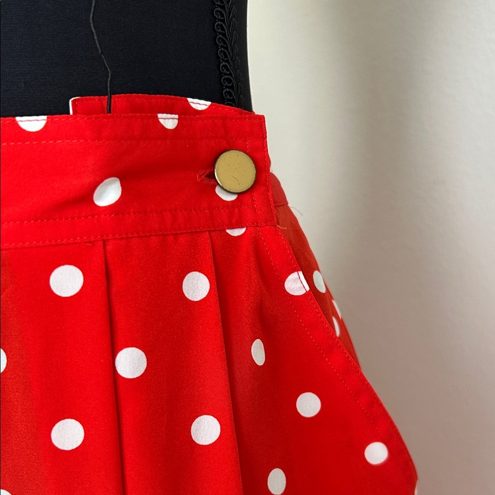 Chaus Petite orange  Polka Dot vintage Skirt with pockets - Picture 3 of 9